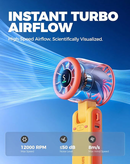 Diveblues Portable Handheld Turbo Fan, 5 Gear Wind, Battery Operated, 3 IN 1 - Image 8