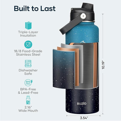 BUZIO 40oz Insulated Water Bottle - Image 3