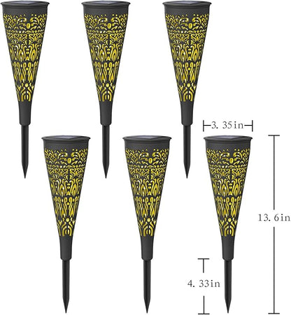gardencave 6 Pack Solar Lights Outdoor Garden Decorative Mandala Solar Pathway - Image 7