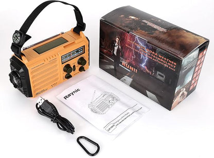 Raynic Weather Radio, 5000mAh/18500mWh NOAA Weather Radio, Solar Hand Crank - Image 7