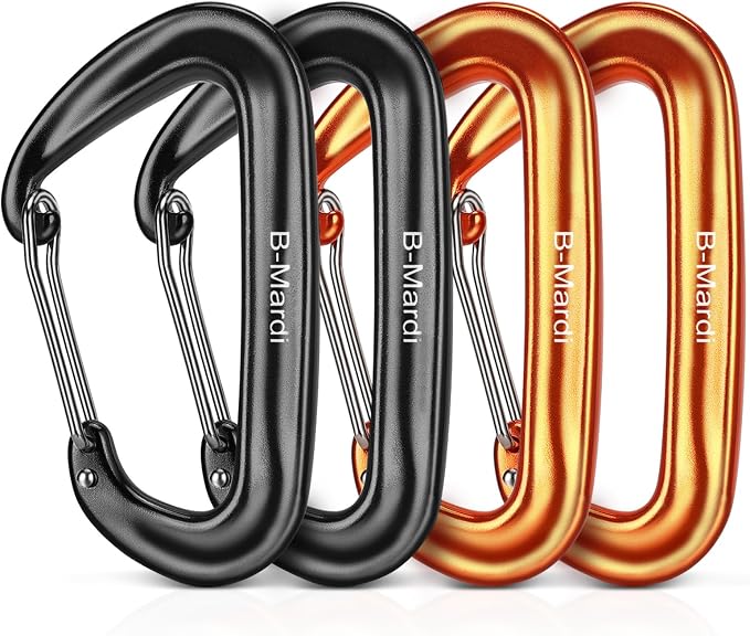 B-Mardi Carabiner Clips Heavy Duty 12kN-Lightweight Locking Carabiners by B-Mardi