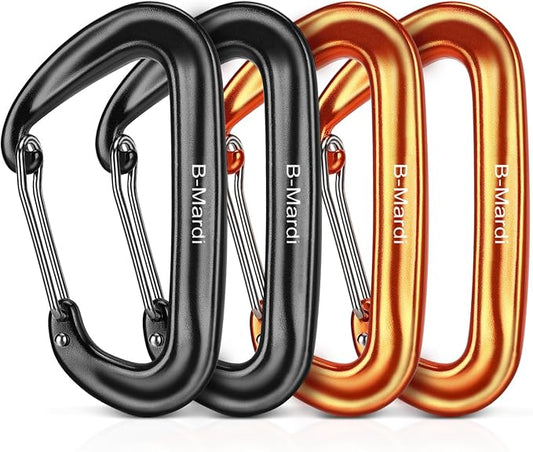 B-Mardi Carabiner Clips Heavy Duty 12kN-Lightweight Locking Carabiners by B-Mardi