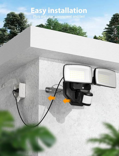Onforu 32W Plug in Motion Sensor Lights Outdoor, 3200LM Motion Flood Light Dusk - Image 8