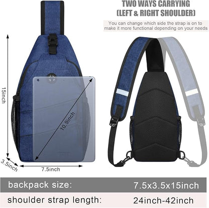 Pritent Crossbody Bags for Women Men Trendy Sling Bag Backpack Casual Chest Bag - Image 2