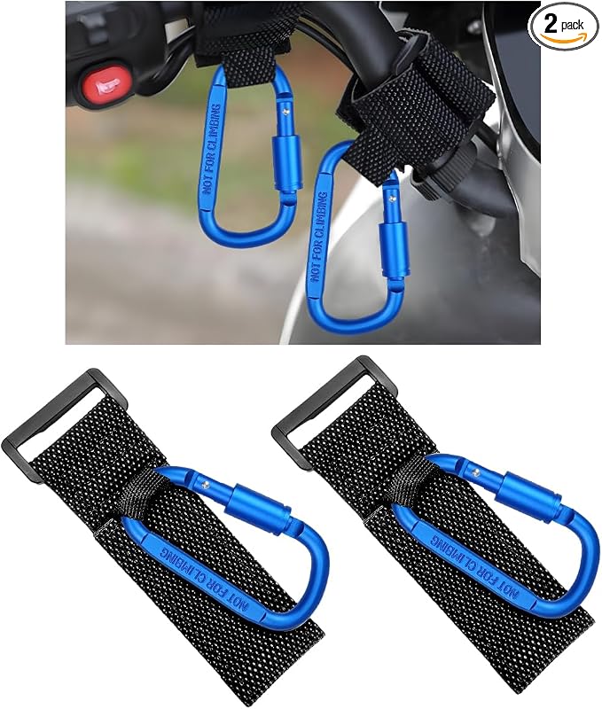 KVAEY 2 Pack Multipurpose Hook for Hanging Helmet, Durable Carabiners, Roll Bar by Unknown