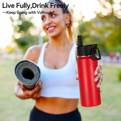 Volhoply 18oz Insulated Water Bottle Bulk 8 Pack, Kids Stainless Steel Water - Image 7