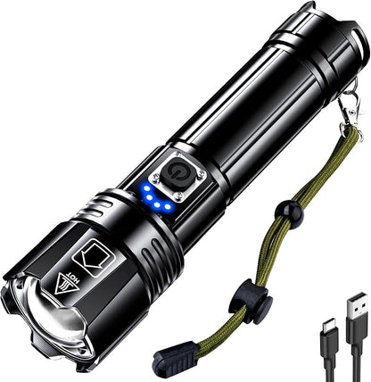 AKNEAR Rechargeable LED Flashlight 99000 High Lumens, Super Bright Flashlights by AKNEARHeadlampRechargeable