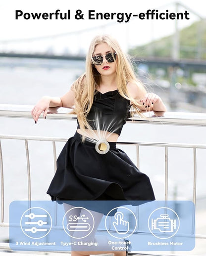 Portable Silent Mini Bladeless Fan Clip On, Small Fan Clip on - Image 5