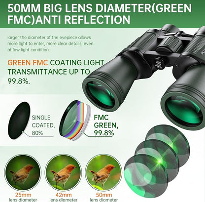 20x50 High Powered Binoculars for Adults, Waterproof Binoculars - Image 5