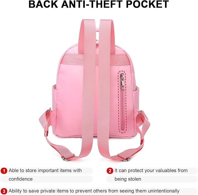 LOVEVOOK Mini Backpack for Women Light Weight Small Waterproof Backpack Purses - Image 5