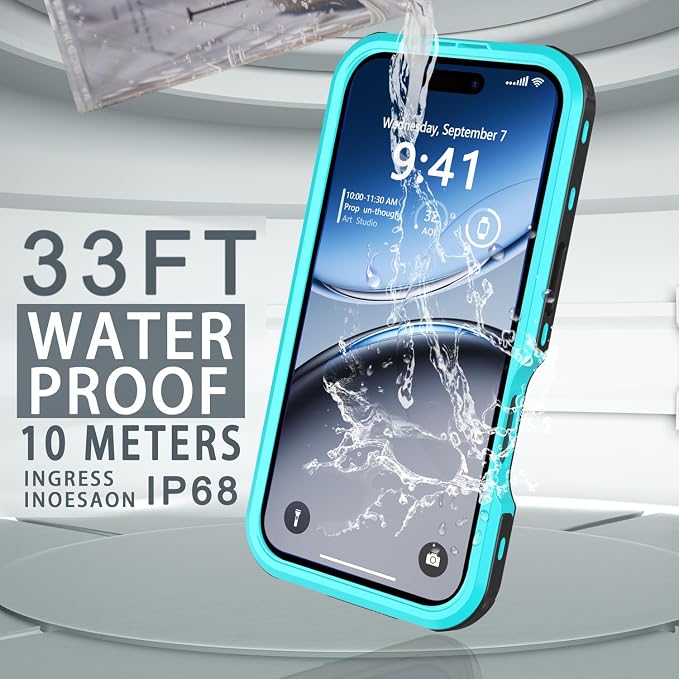 for iPhone 16 Case Waterproof, Full-Body Hard Case Built-in - Image 3