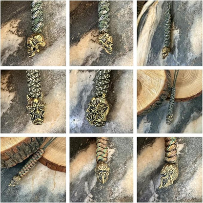 Handmade Lanyards with Brass Beads – Paracord 550 Survival Gear Leash - Image 5