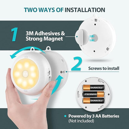 Reoshine Motion Sensor Light Indoor AA Battery Operated, Under Cabinet Lighting - Image 5