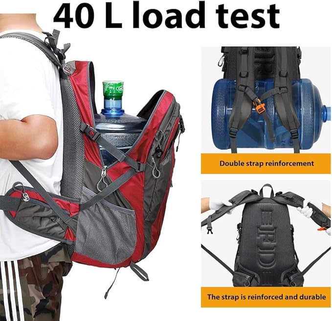 FENGDONG 40L Waterproof Lightweight Hiking, Travel Backpack - Image 6
