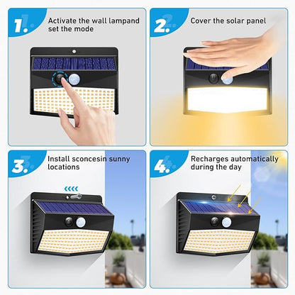 Peasur Solar Lights Outdoor Motion Sensor Security Light - Image 5