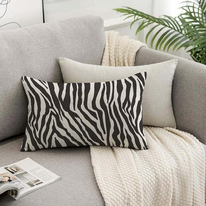 TKS MITLAN Zebra Print Pillow Covers 12 x 20 Inch Black White Leopard Line - Image 7