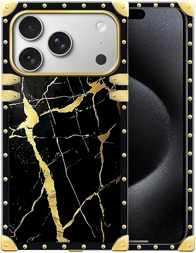 for iPhone 17 Pro Max Case Luxury Golden Decoration by Unknown