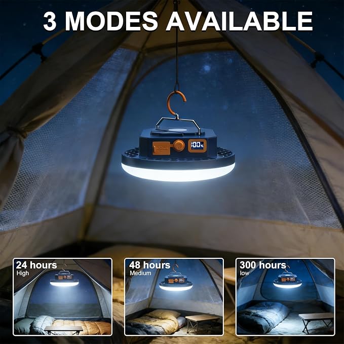 10000mAh 4000LM Flashlight Portable LED Camping Lantern Rechargeable Light 30W - Image 2