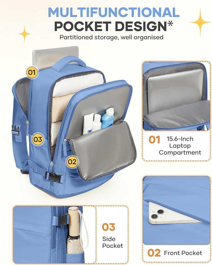 Travel Backpack for Women Airline Approved Carry on Backpack for Airplanes - Image 6
