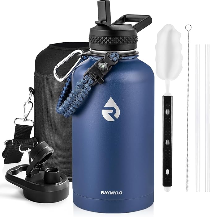 RAYMYLO Insulated Water Bottle 64 oz, Triple Wall Vacuum Stainless Steel by RAYMYLO