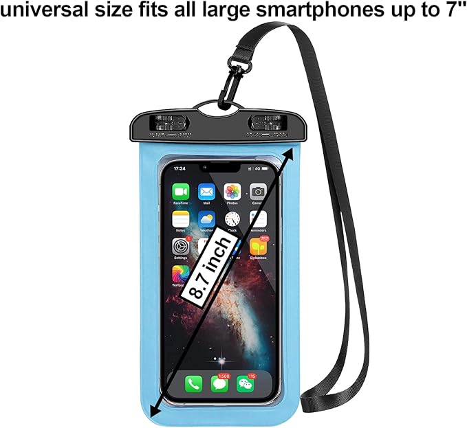 Famoby Up to 7.5" 6 Pack Multicolor Universal Waterproof Phone Pouch, Phone - Image 2