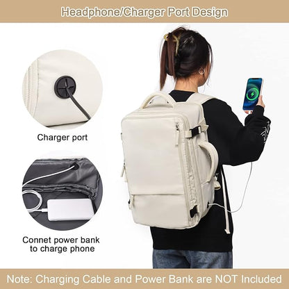 Sinaliy Travel Backpack for Women, Expandable 40L Carry on Flight Approved - Image 8