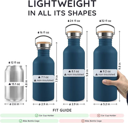 Bambaw Non-Insulated Stainless Steel Water Bottle 32oz - Image 5