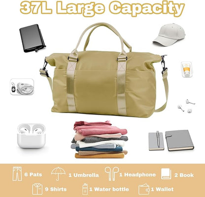 Weekender Duffel Bags for Women， Travel Totes Bag for Airplane Essentials - Image 3