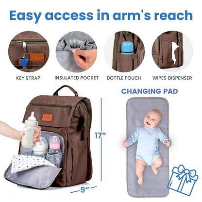 PILLANI Baby Diaper Bag Backpack - Image 3