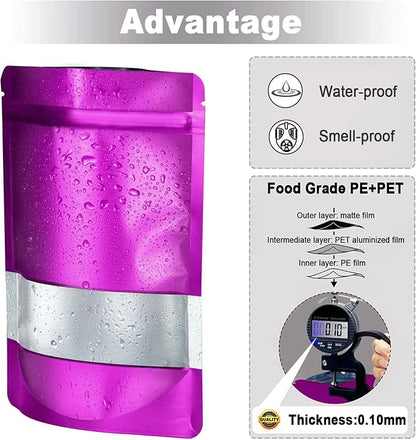 5.9"x8.6" 120pcs Mylar Bags for Food Storage, Smell Proof Bag - Image 5