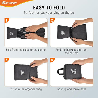 SKYSPER 10L Hiking Backpack Small Foldable Daypack Packable Lightweight Hiking - Image 2