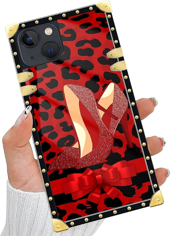 Compatible with iPhone 14 Case, Elegant High Heels Luxury Golden Decoration - Image 5