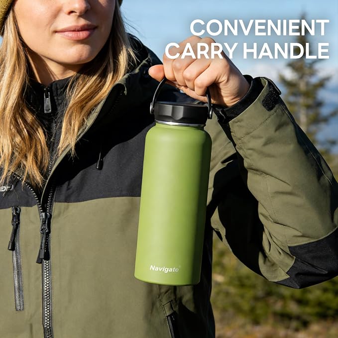 Navigate 40 oz Insulated Stainless Steel Sports Water Bottle - Image 8