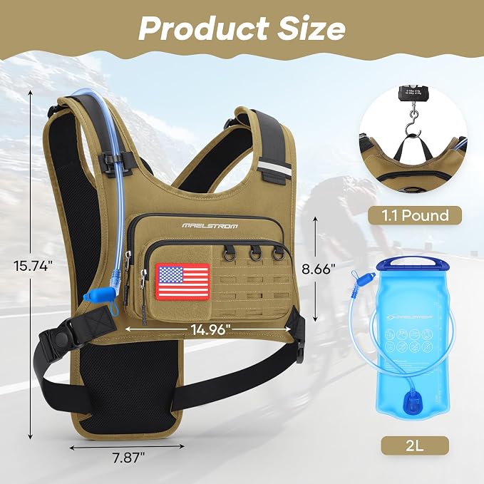 Maelstrom Running Vest, Detachable Hydration Backpack - Image 4