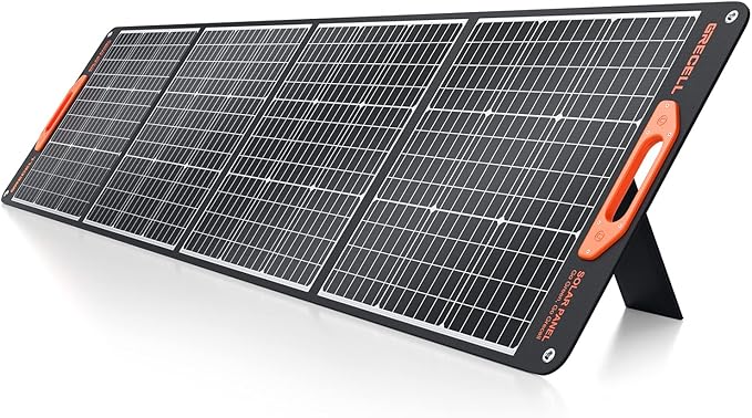 200W Portable Solar Panel for Power Station Generator, 12V/24V Flexible by GRECELLPOWERSTATION