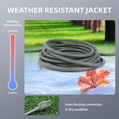 EP 2 Pack 10 Ft Outdoor Extension Cord, 16/3 SJTW Heavy Duty Power Cord - Image 5