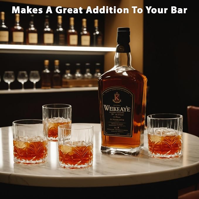 Lily's Home Unbreakable Acrylic Double Old Fashioned Whiskey Tumblers, Drinking - Image 4