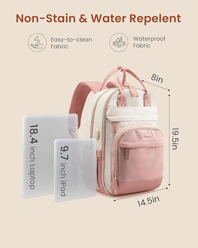 LOVEVOOK Backpack for Women, Laptop Backpack Women, Fits 18 Inch Laptop - Image 4