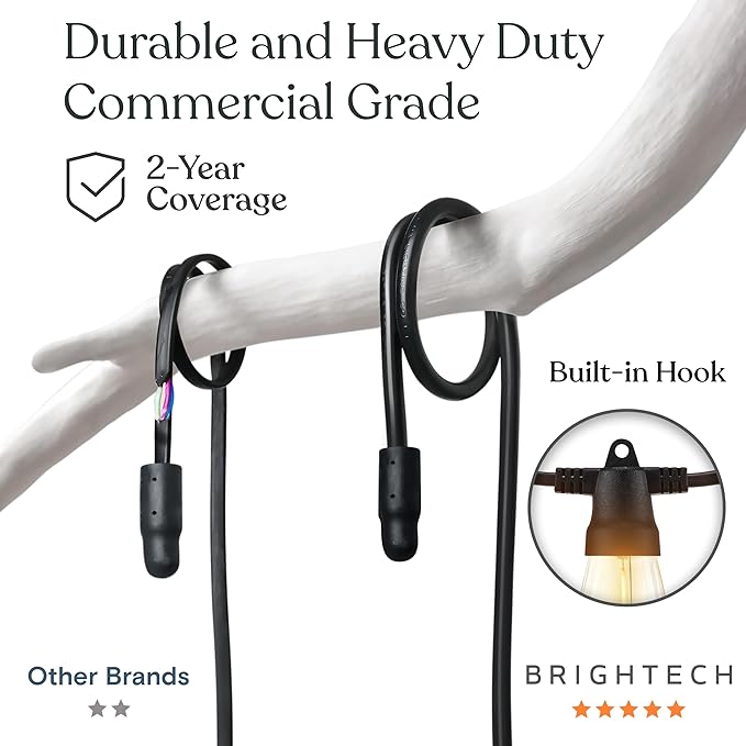 Brightech Ambience Pro Super Bright Solar - 48Ft Remote Control Outdoor String - Image 3