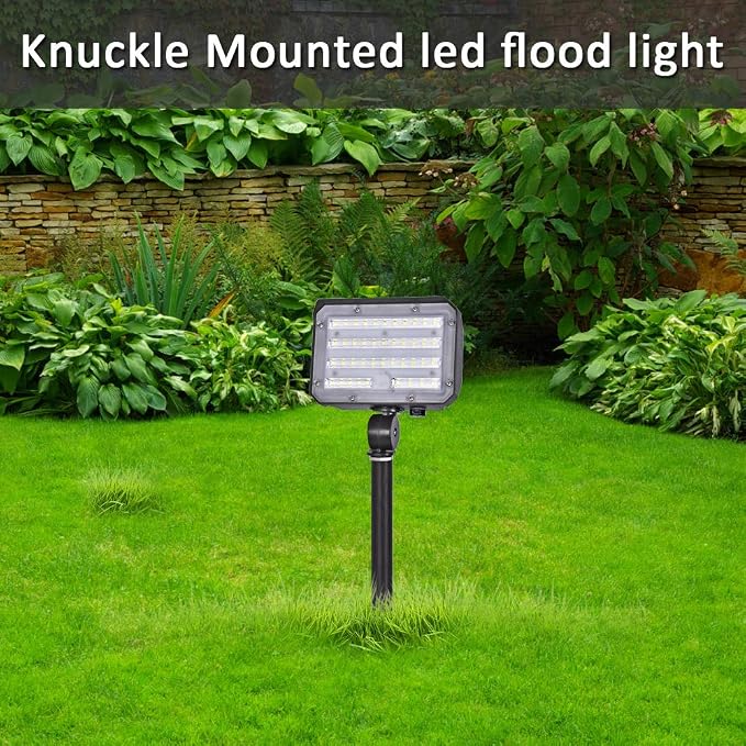 60W LED Flood Light with Knuckle, Outdoor Security Fixture Dusk-to-Dawn - Image 6