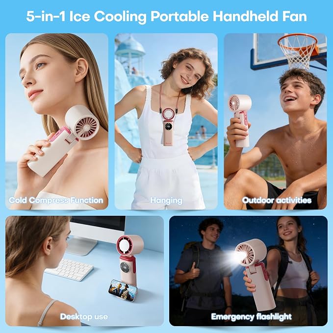 6000mAh Portable Handheld Fan - Image 6