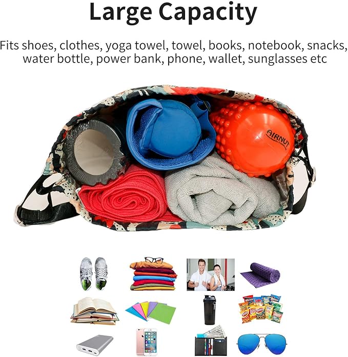 Waterproof Drawstring Bag, Gym Bag Sackpack Sports Beach Backpack - Image 5