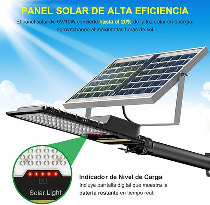 Engrepo Solar Street Lights Outdoor, 15000lm IP67 Waterproof Flood Light - Image 2