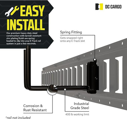 DC Cargo Mall Heavy Duty Hook Hanger E Track Accessories 7.5" Deep - Image 3