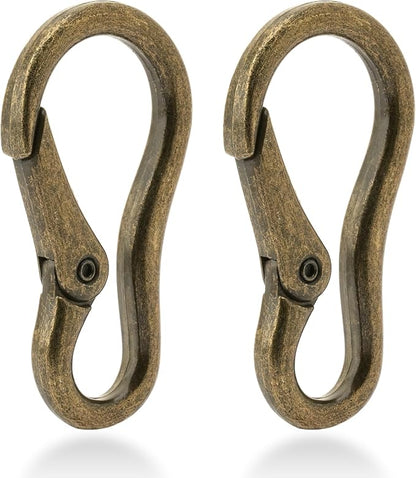 CRAFTMEMORE 2pcs 2 Inches Carabiner Spring Snap Hook Paracord Camping Keychain - Image 2