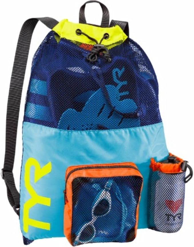 TYR Big Mesh Mummy Backpack for Swim, Gym and Workout Gear, 40-Liter Capacity - Image 3