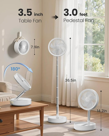 Gaiatop Portable Pedestal Fan 16000mAh Battery, Foldable Oscillating Standing - Image 7