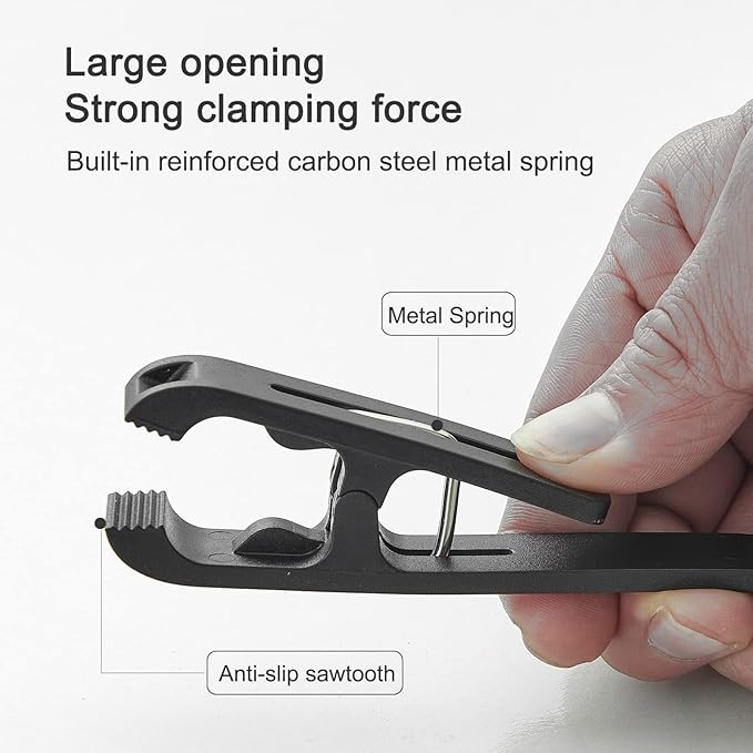 Multipurpose Hook Clips, Strong Large Plastic Clothes Clip Hanger, S Hooks - Image 4