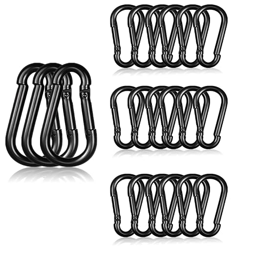 20PCS M4 Heavy Duty Carabiner Clip, 1.57Inch Snap Hook Quick Link Small by XHAMXE