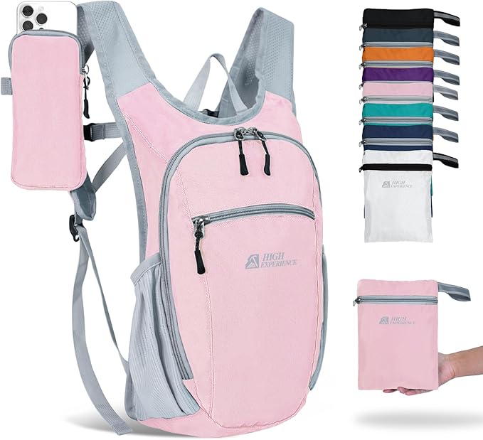 Hiking Backpack 10L/15L Small Daypack Lightweight Packable Travel Foldable by HIGHEXPERIENCE